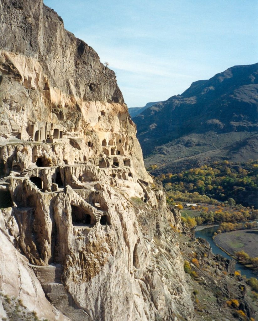 Vardyia Monastery, an underground stone city in mountain slopes in Georgia