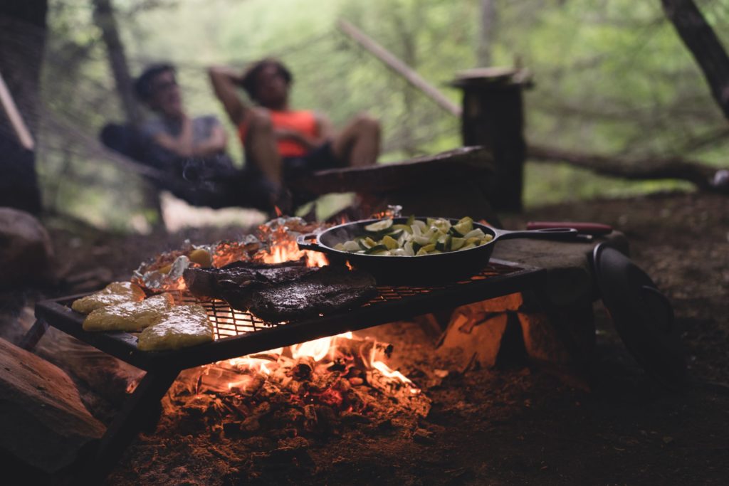 cooking outside in the wild