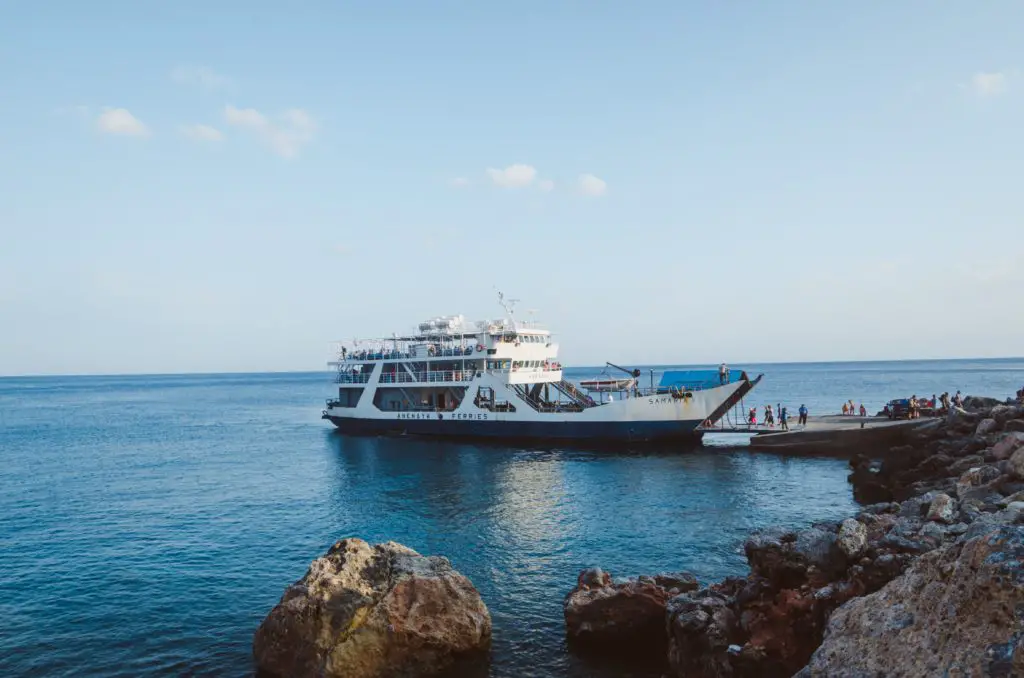 a Greek island ferry
