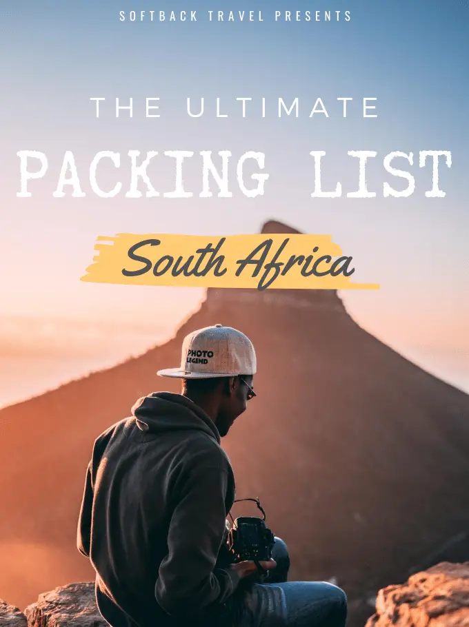 Packing list for South Africa