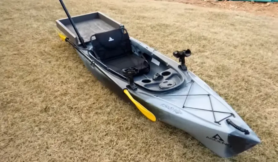 Kayak with DIY dog platform.