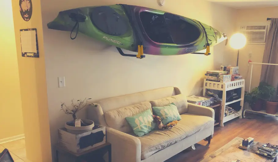 Store kayak in apartment. 